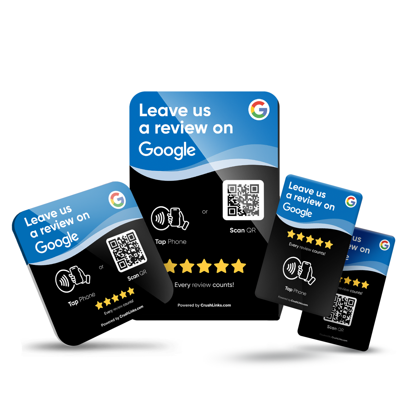 3 in 1 NFC Google Review Bundle - Black