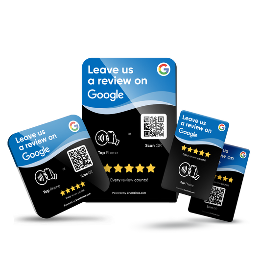 3 in 1 NFC Google Review Bundle - Black