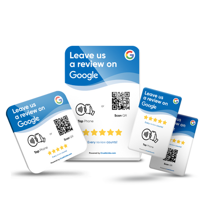 3 in 1 NFC Google Review Bundle - White