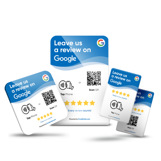 3 in 1 NFC Google Review Bundle - White