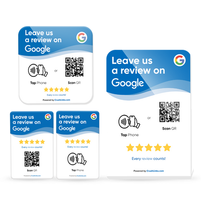 3 in 1 NFC Google Review Bundle - White