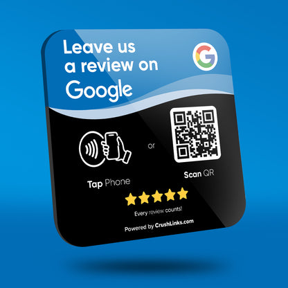 NFC Acrylic Google Review Plate - Black