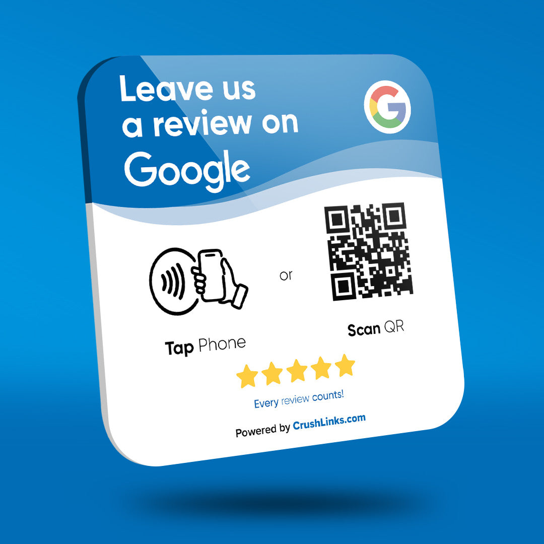 NFC Acrylic Google Review Plate - White