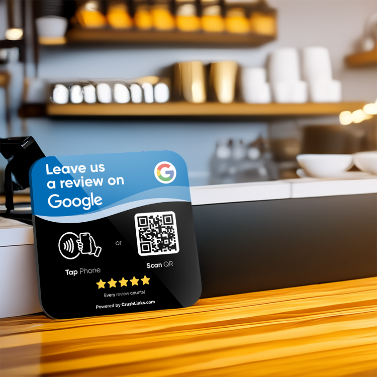 NFC Acrylic Google Review Plate - Black