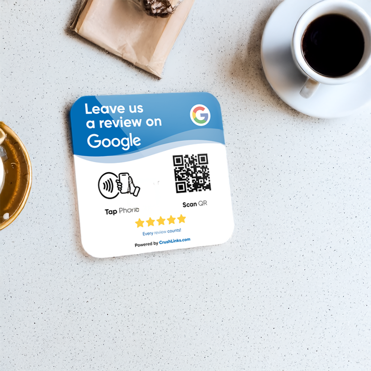 NFC Acrylic Google Review Plate - White